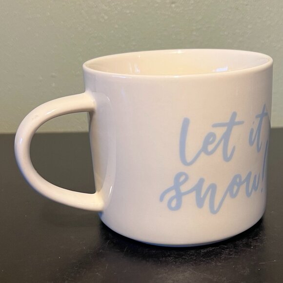 Opalhouse LET IT SNOW! Powder Blue Lettering Porcelain Mug Cup - Picture 4 of 9